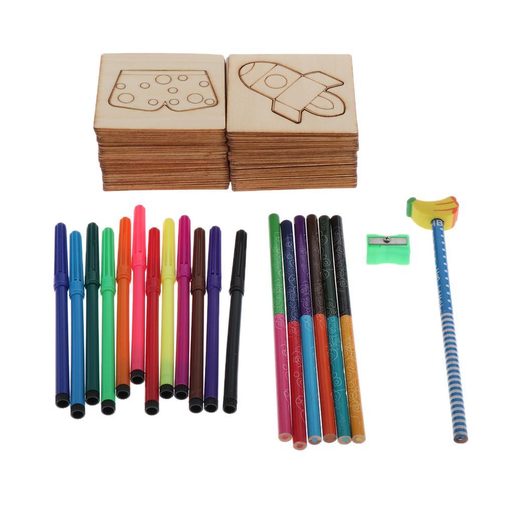 Drawing Coloring Stencils Kit for KidsTemplates Graffiti Board Puzzle Toys