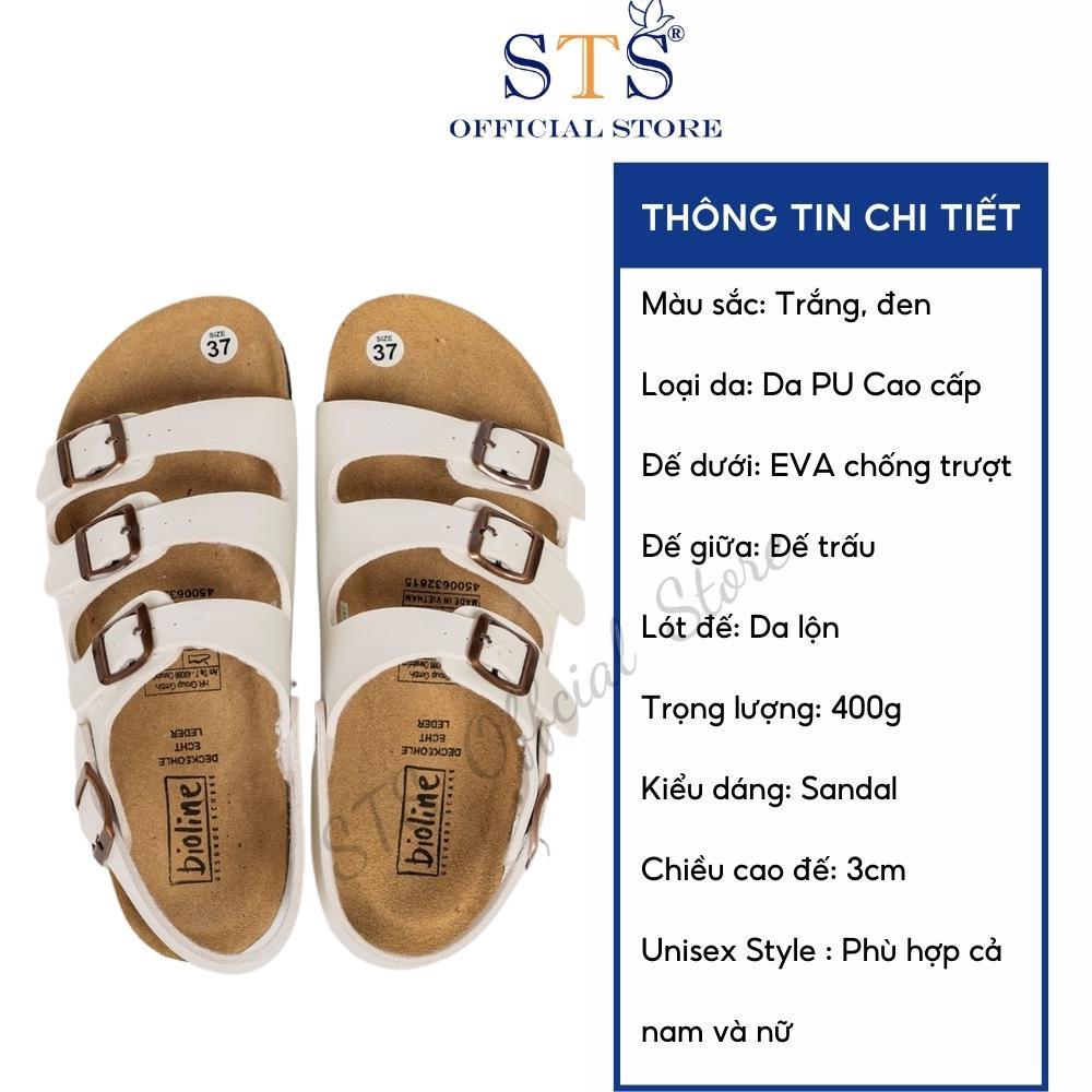 Dép sandal Birken quai hậu đi học đế trấu xuất khẩu Da PU cao cấp siêu bền ôm chân STPU13