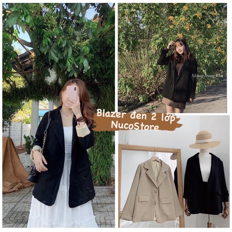 Áo vest 2 lớp nữ, Áo blazer 2 lớp hàng Quảng châu cao cấp
