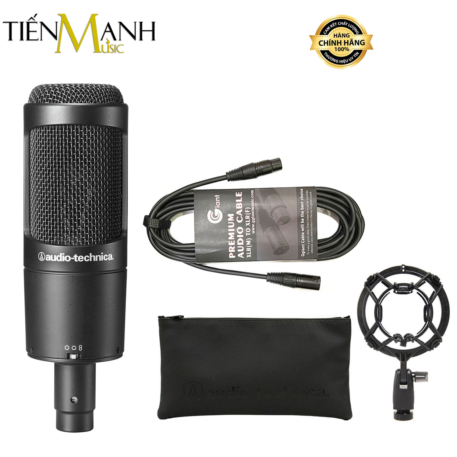 Micro AT2050 Audio Technica Mic Thu Âm Phòng Studio, Microphone Cardioid Hàng Chính Hãng