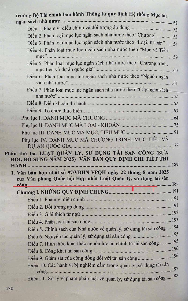 Hệ Thống Mục Lục Ngân Sách Nhà Nước ( Theo Thông Tư Số 130/2025/TT-BTC)