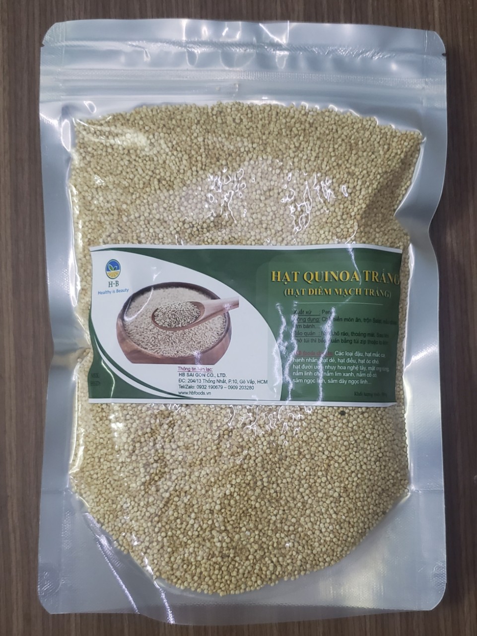 Hạt Quinoa trắng (hạt Diêm Mạch)- nhập khẩu Peru, 500g