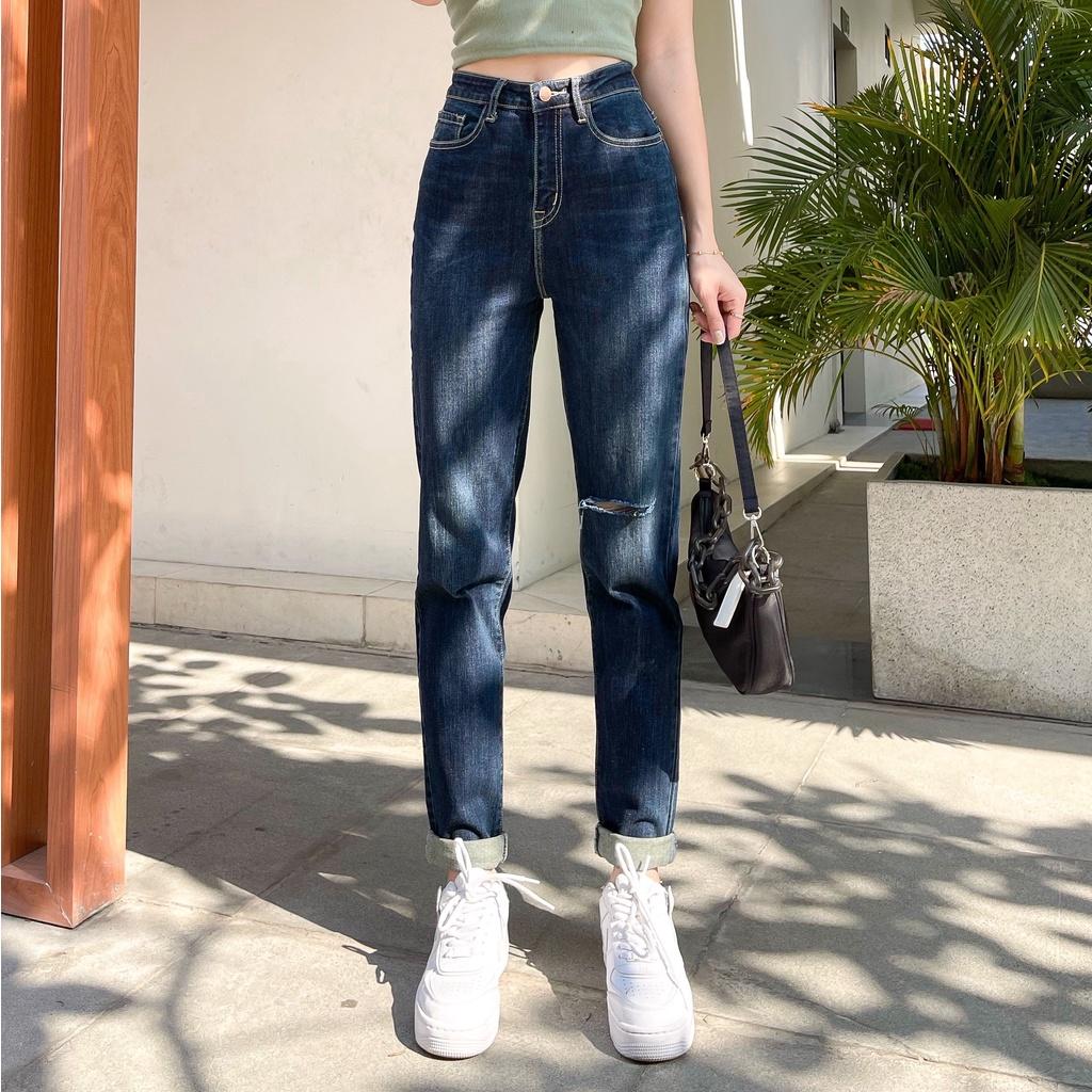 QUẦN JEANS BAGGY BOYSLIM ZAREEN JEA134 XANH ĐẬM