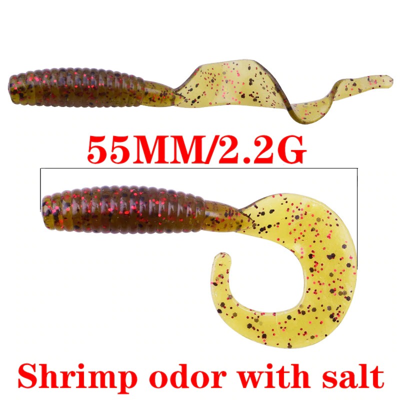 COMBO 10 Lưỡi câu jig head (nặng 5gam)  và 30 mồi giun mềm câu lure dài 5.5cm nặng 2.2gam, mồi câu chìm câu lóc, cá tráp, cá chẽm, câu cá biển, rô phi siêu nhạy