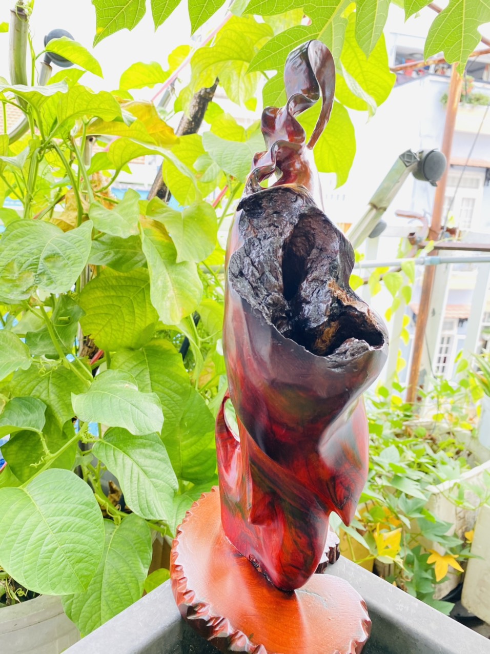 Bình phay gỗ trắc nghệ thuật