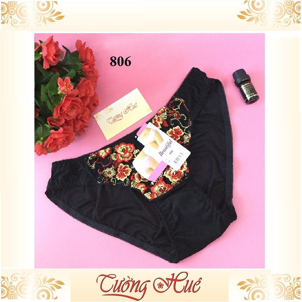 BỘ3 Quần lót nữ Beautiful 806 quần lót ren lưới cỡ lớn 2XL MÀU NGẪU NHIÊN.