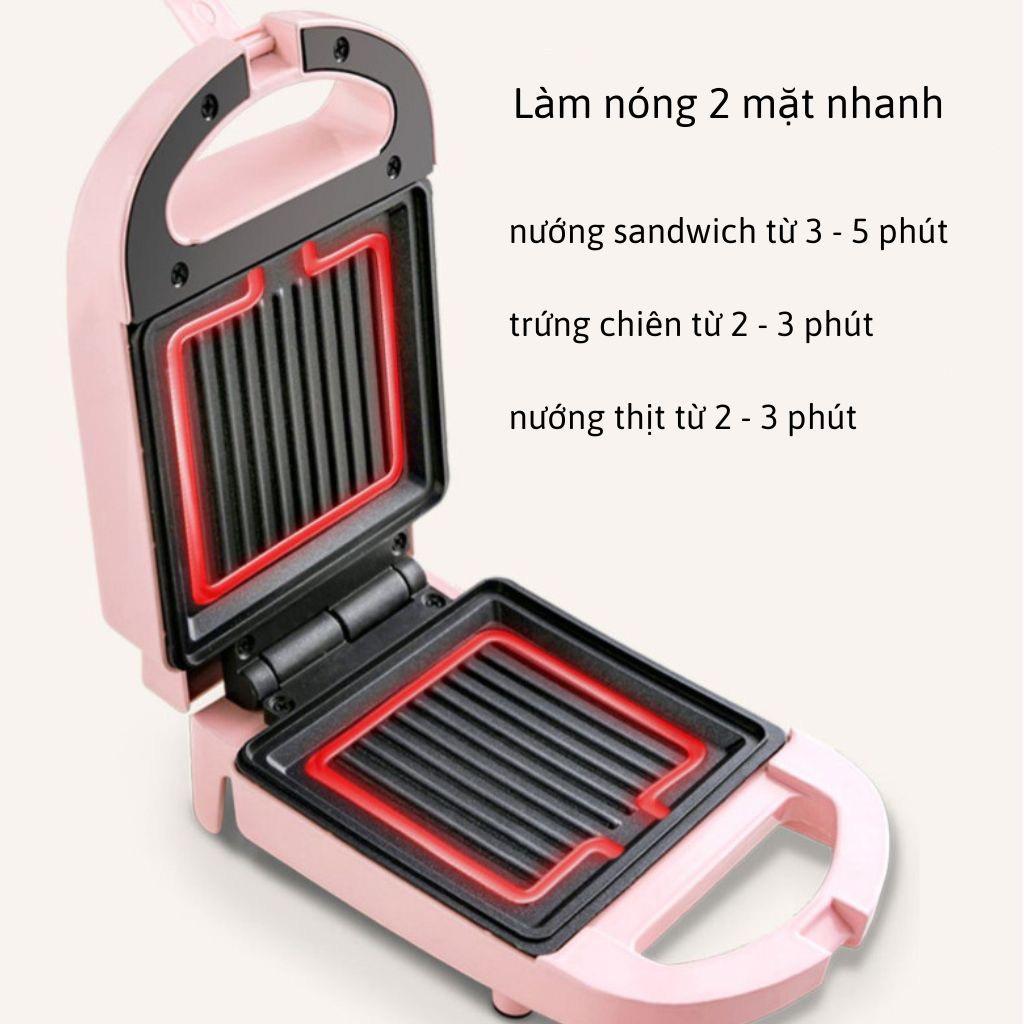 Máy Kẹp Sandwich, Nướng Bánh Mì Đa Năng Tiện Dụng.