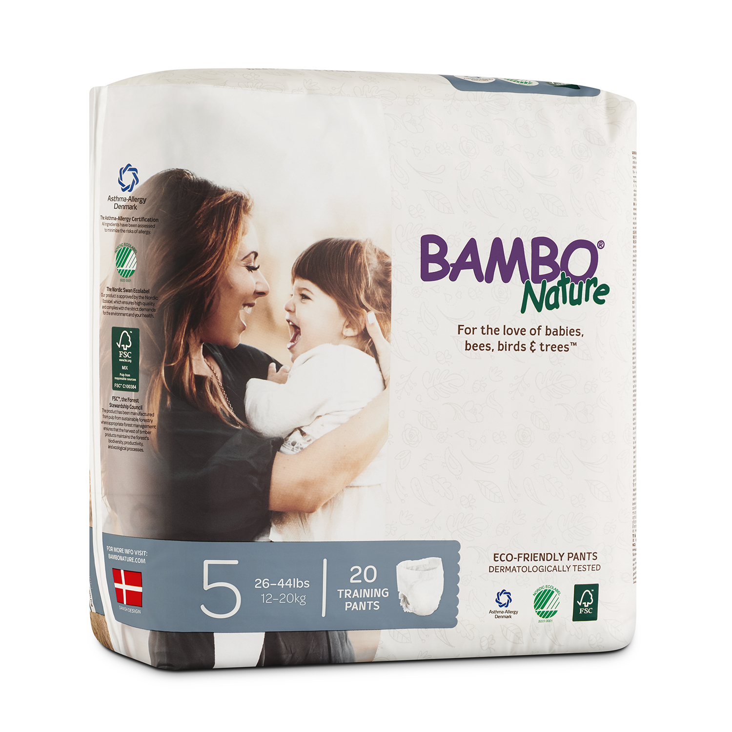 Tã Quần Em Bé Hữu Cơ Bambo Nature - gốc Đan Mạch - 12-20kg - XL20 - 20 miếng