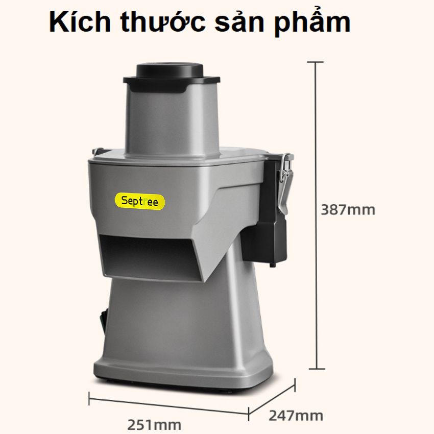 Máy thái rau củ quả đa năng, thái lát, thái sợi, thái hạt lựu Thương hiệu Mỹ cao cấp Septree GJ817, 850W - Hàng Nhập Khẩu (Bảo Hành 12 Tháng)