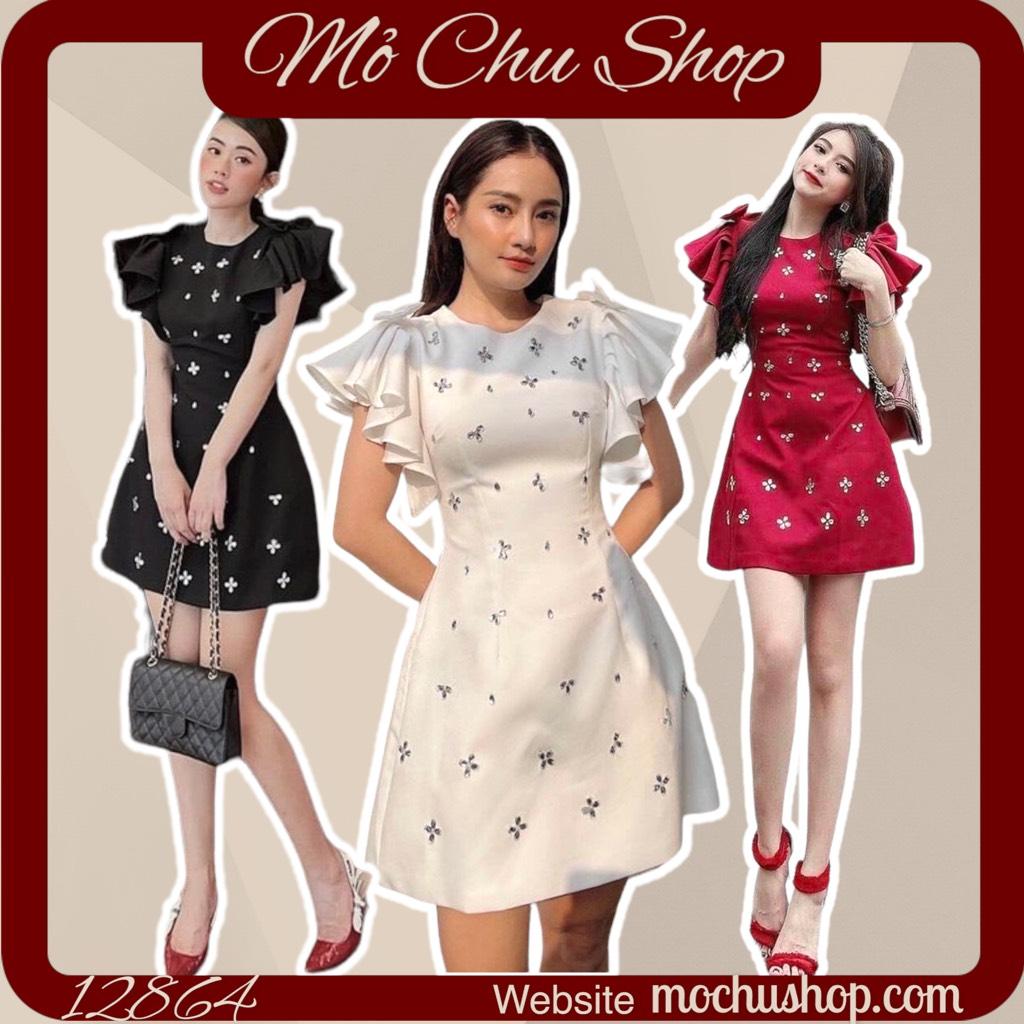 ĐẦM XÒE CỔ TRÒN TAY BỒNG NƠ CHOU DRESS 12864