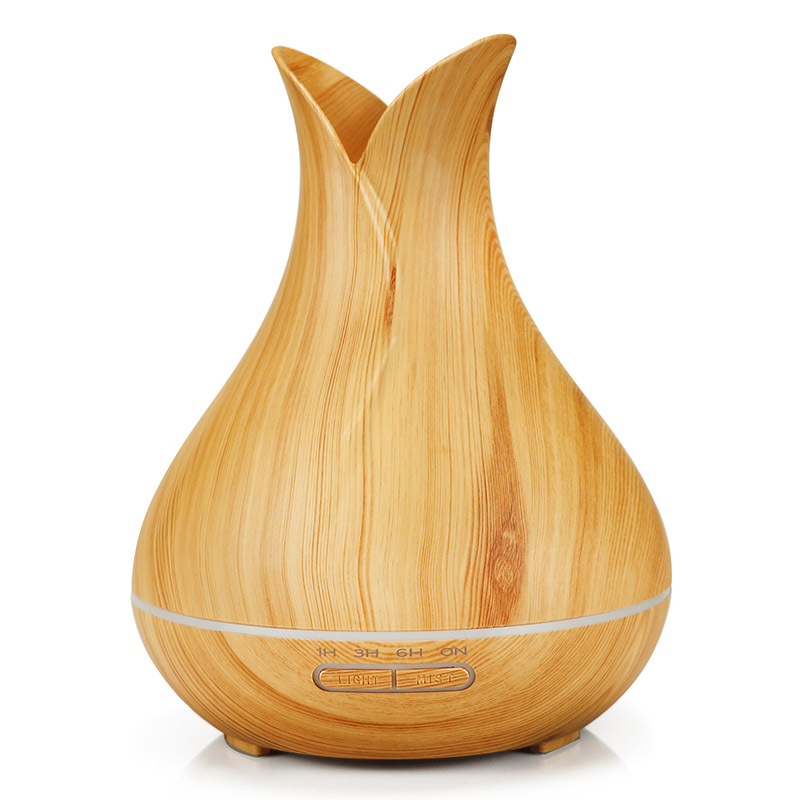 Máy Xông Tinh Dầu Phun Sương Hình Búp Sen 400ml