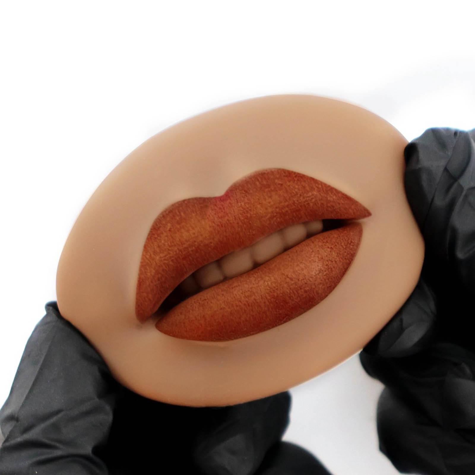 3x 5D Silicone Lips Practice Permanent Soft for Beginners Piercing Practice