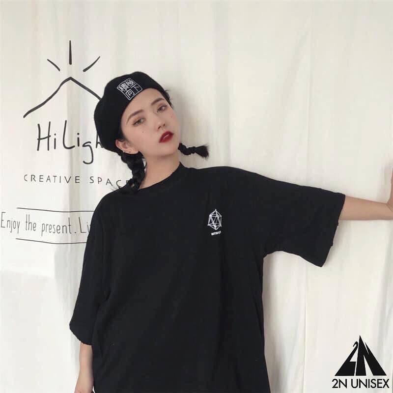 Áo thun tay lỡ form rộng - phông nam nữ cotton oversize - T shirt hình học - 2N Unisex