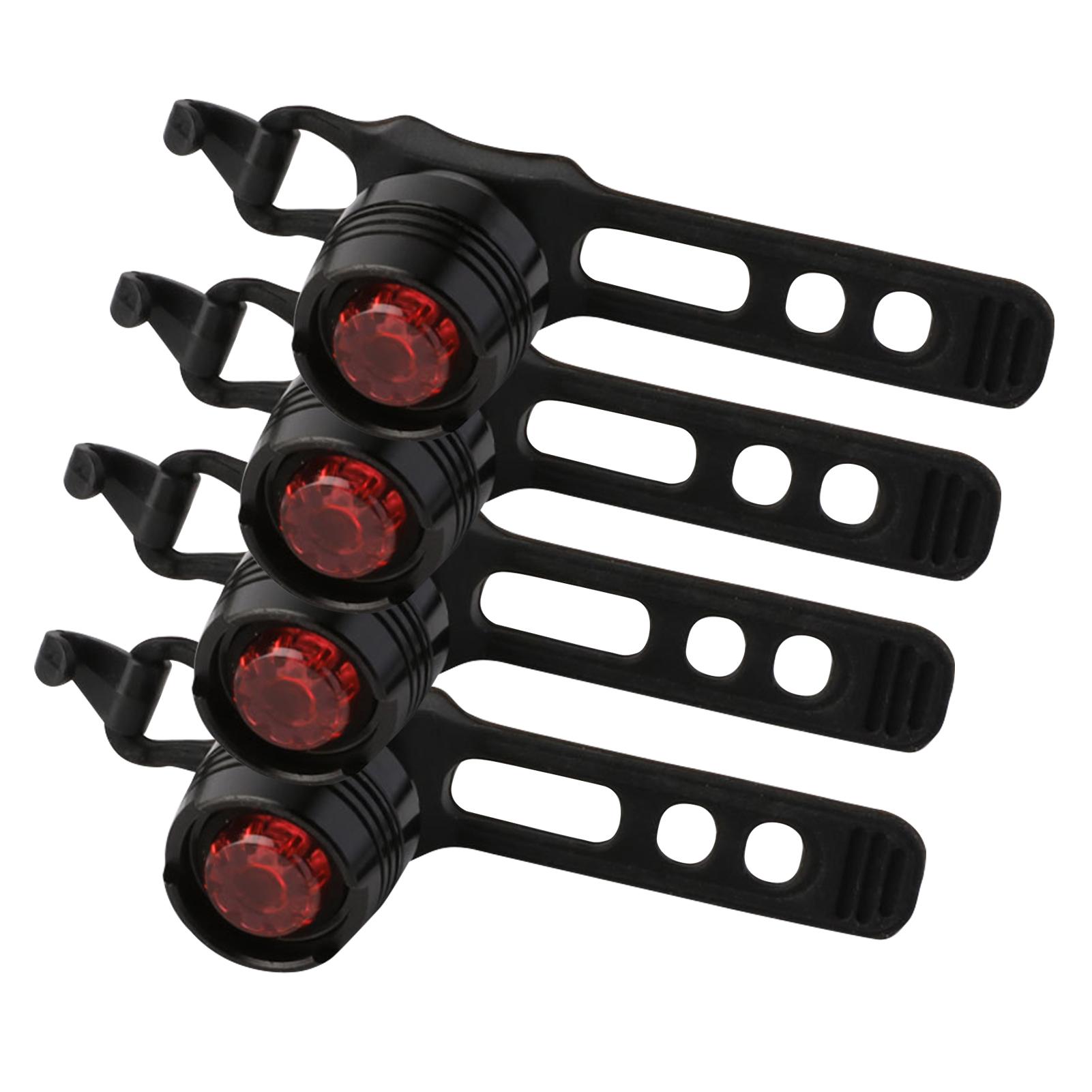 Bộ 4 Cái Đèn Đuôi Xe Đạp Có Cảnh Báo Ánh Sáng Thân Nhôm Chống Thấm Nước An Toàn Bicycle Tail Lights
