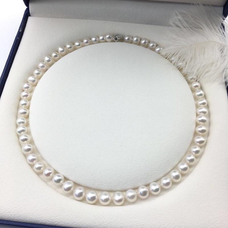 Chuỗi Đeo Cổ Size 7-8ly Độ Sáng 5A Có Kiểm Định, Vòng Cổ Ngọc Trai Nước Ngọt Tự Nhiên Sang Trọng - Ngọc Trai Trường Thịnh