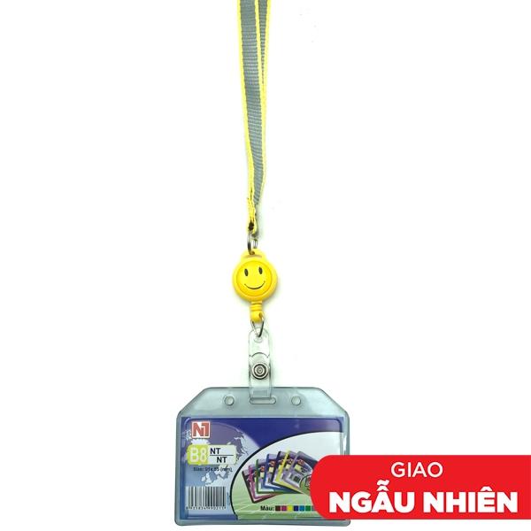 Bảng Tên Ngang Dây Viền Rút Mặt Cười - NT 012 (Màu Dây Giao Ngẫu Nhiên)