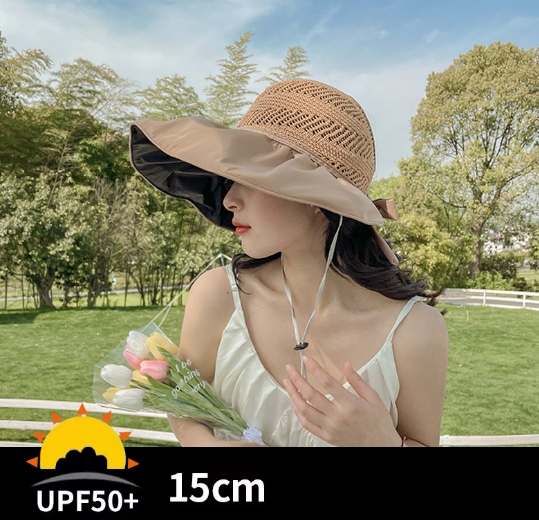 Mũ rộng vành chống nắng chống tia cực tím thắt nơ cao cấp, nón nữ đi nắng đi biển thời trang