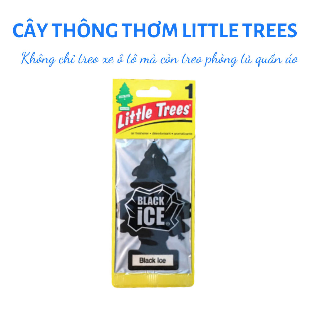 Cây Thông Thơm Treo Xe Little Trees Mùi Vanillaroma - Black Ice - Lavender Cho Hương Thơm Nhẹ Nhàng