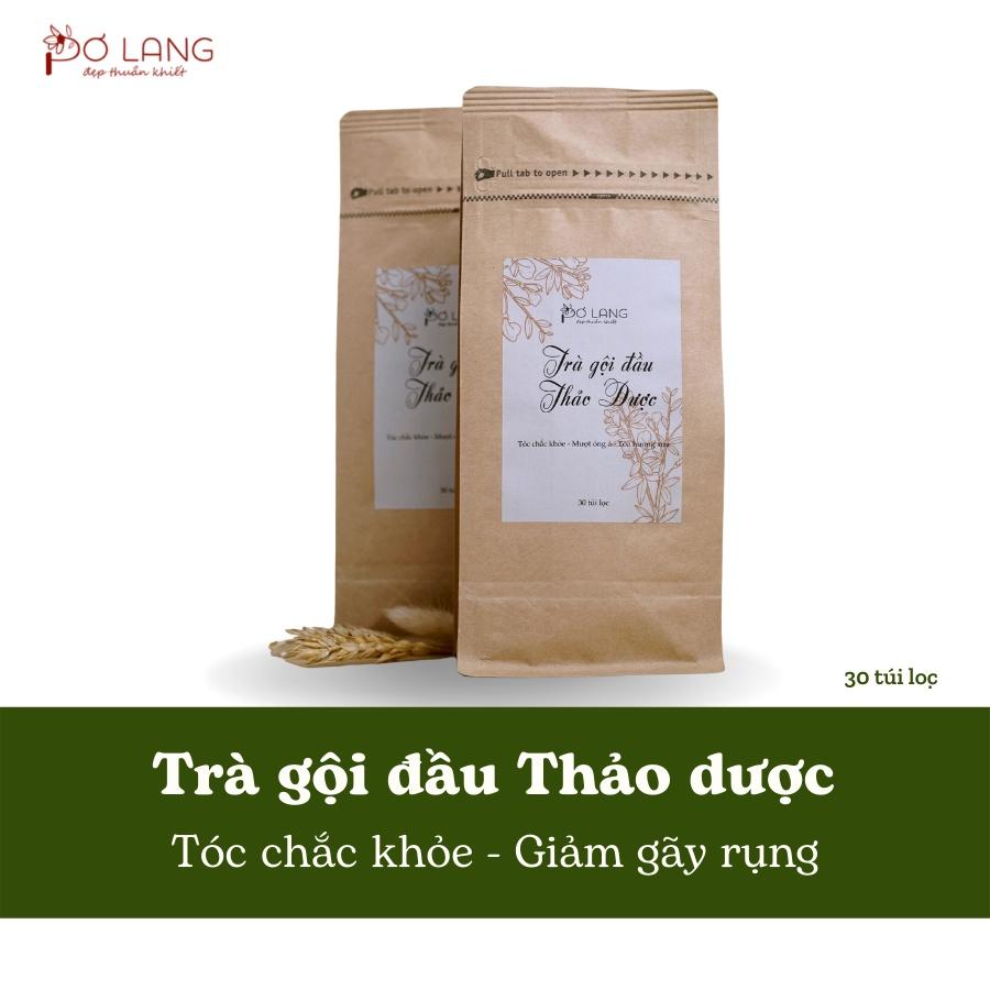 Trà gội đầu kích thích mọc tóc Thảo mộc Pơ Lang gói 30 túi lọc (Giảm rụng tóc, kích thích mọc tóc, dưỡng tóc mềm mượt)