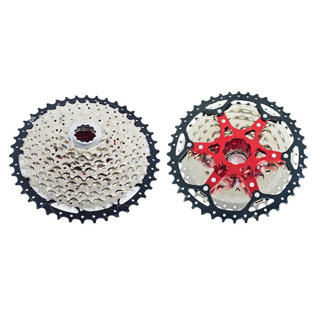 Speed Freewheel 9 / 10 Speed 11-42T, Speed Cassette Gear, Sprocket Bike Cassette Flywheel for Mountain Bike, Road Bicycle