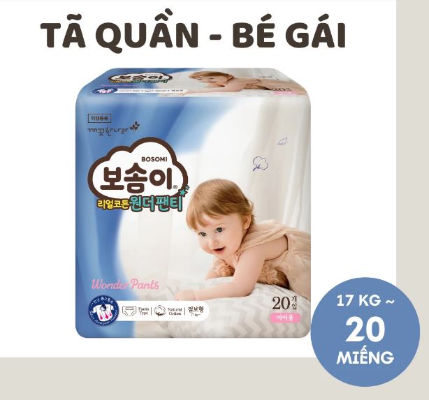 Bỉm - Tã quần Bosomi XXL20  >17kg