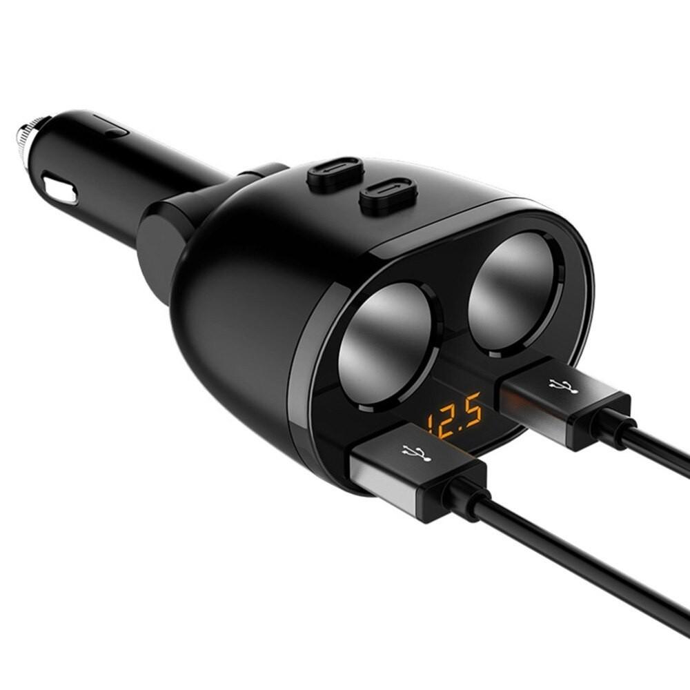 Bộ chia tẩu ra 2 Cổng tẩu 2 cổng sạc USB đa năng HY-16