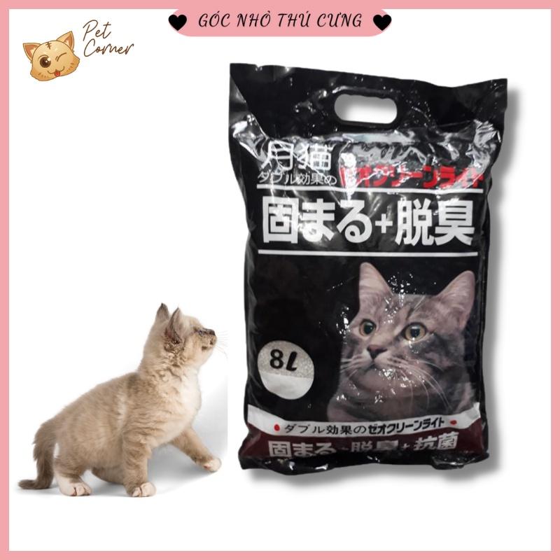 Hình ảnh Cát vệ sinh cho mèo Moon Cat - Cát Nhật đen (Túi 8L)