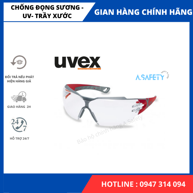 Kính bảo hộ UVEX chống bụi, chống hơi nước, chống tia UV, mắt kính thể thao, thời trang