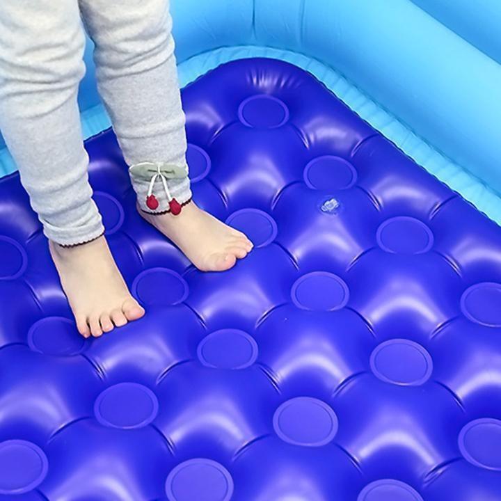 Phao bơi gia đình 2m6 có đáy chống trượt tặng kèm bơm điện