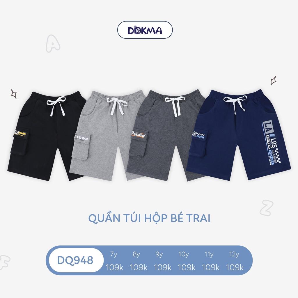 Dokma Quần túi hộp lửng cotton bé trai 7-12 tuổi DQ948