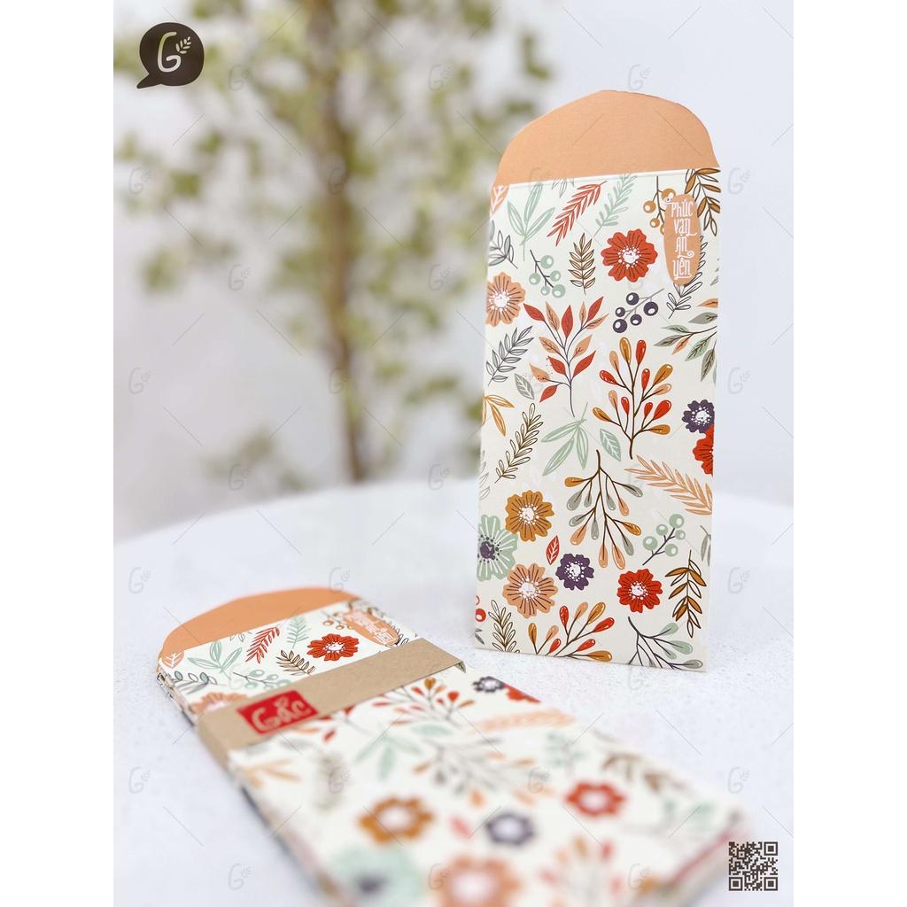 Bộ lì xì cao cấp Gác xép chất liệu Kraft nhật nhập khẩu Tết 2023 (Jasmine set