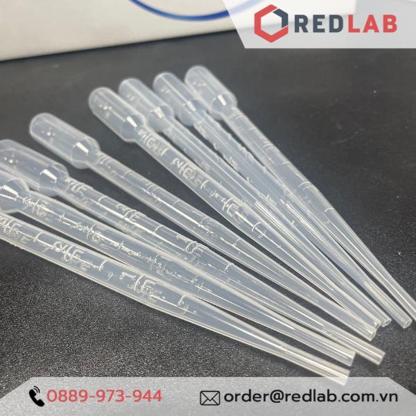 Pipet pasteur nhựa 3ml Biologix - Mỹ, ống hút nhỏ giọt / có chia vạch, hộp 500 ống