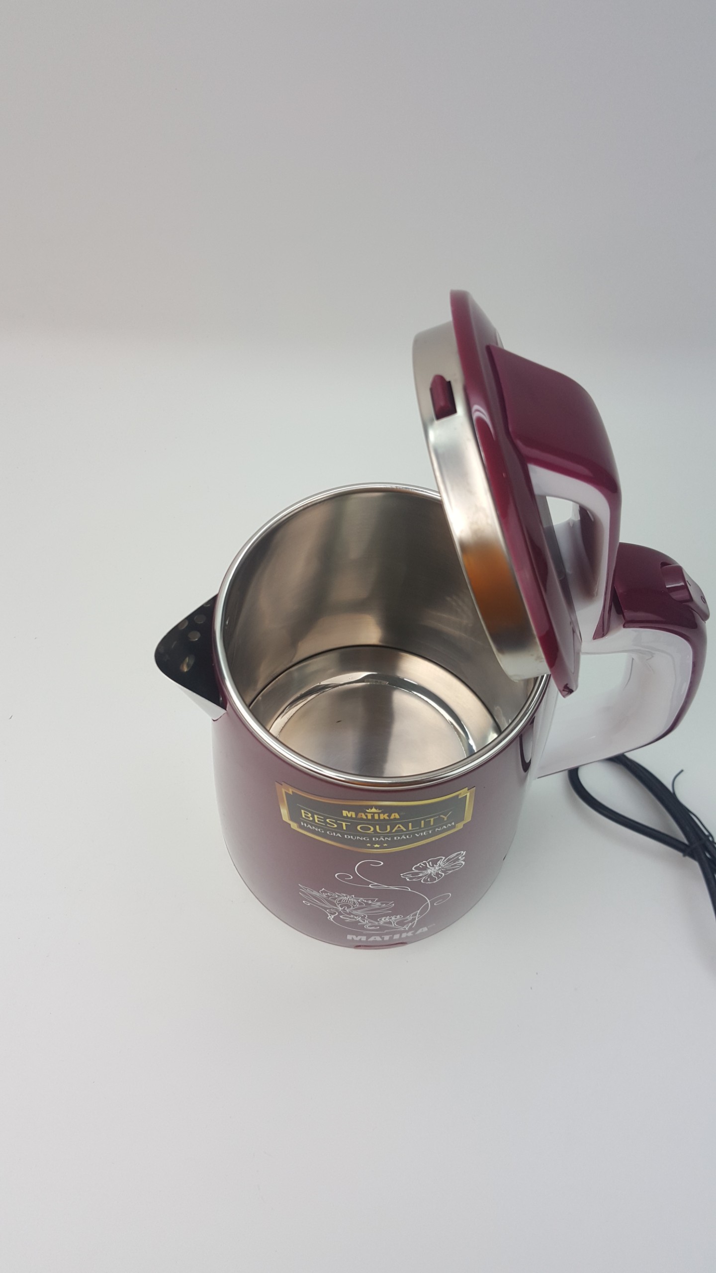 Ấm siêu tốc ủ giữu nhiệt Matika MTK-24 - hàng chính hãng