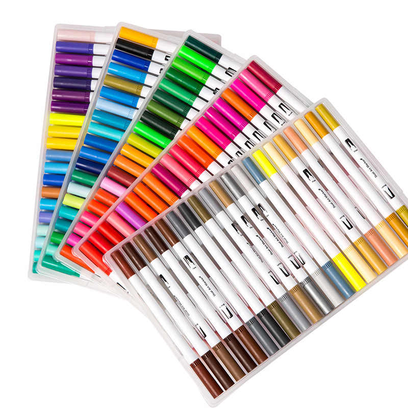 Bút tô màu nước 2 đầu - set 60 màu