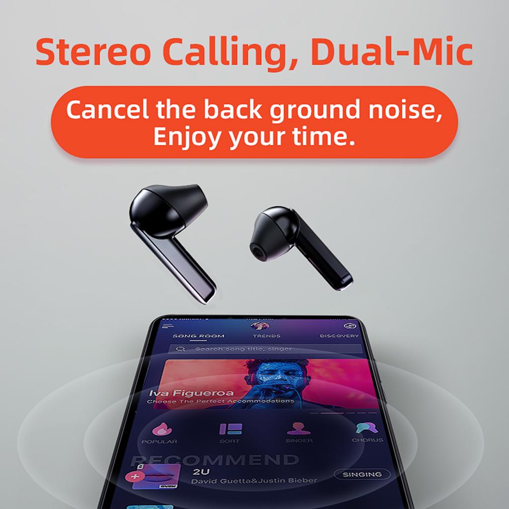 Tai Nghe Bluetooth 5.0 Không Dây Stereo Có Micrô