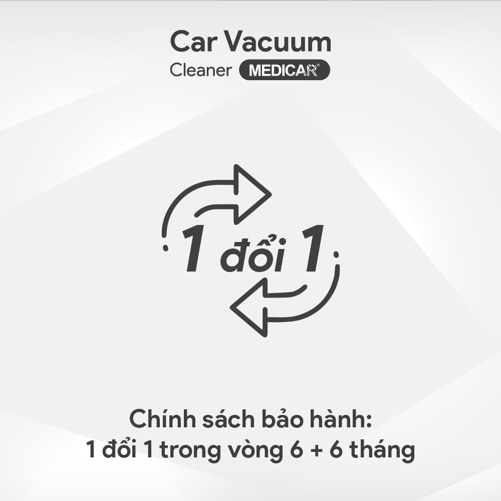 Máy hút bụi cho ô tô thế hệ mới Medicar - lực hút mạnh, dễ dàng vệ sinh