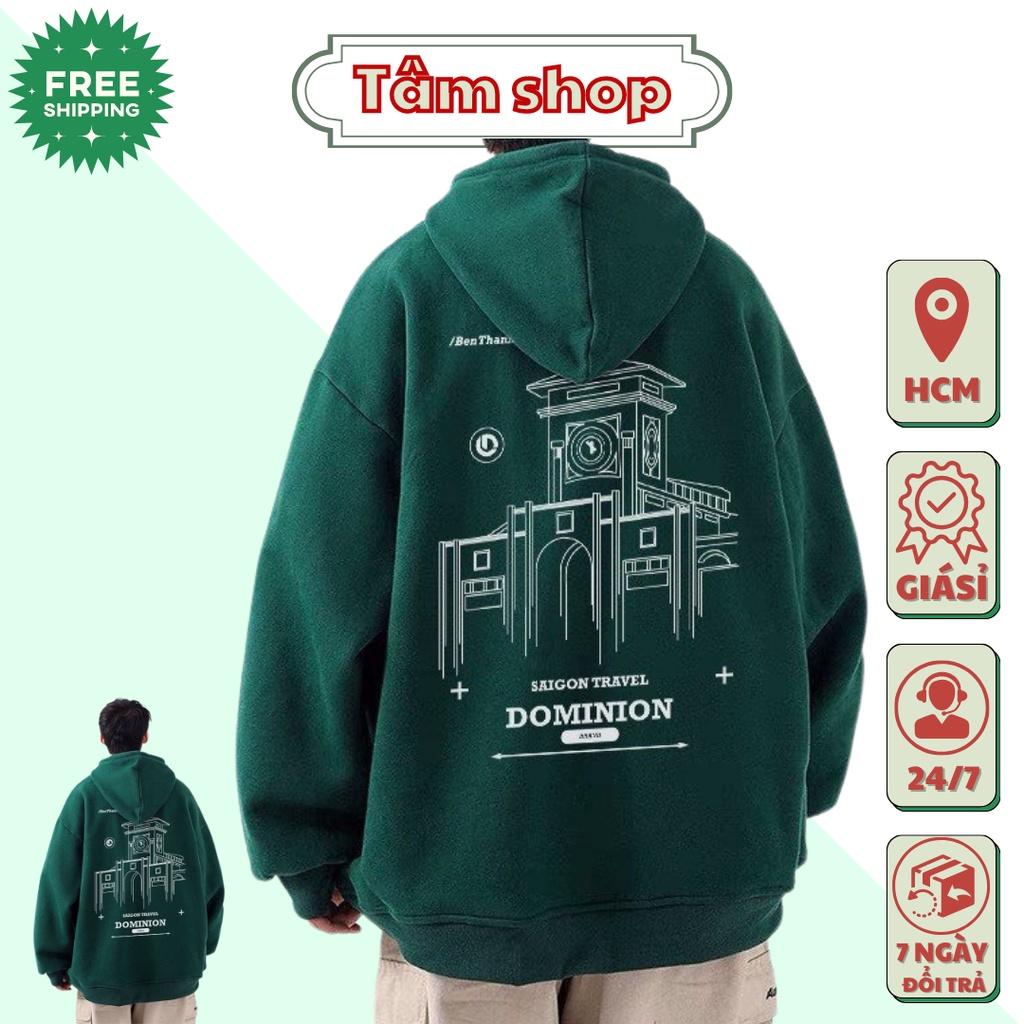 Áo hoodie nam nữ nỉ ngoại DOMINION ulzzang unisex cặp đôi hàn quốc dày mịn chống nắng hình in cá tính