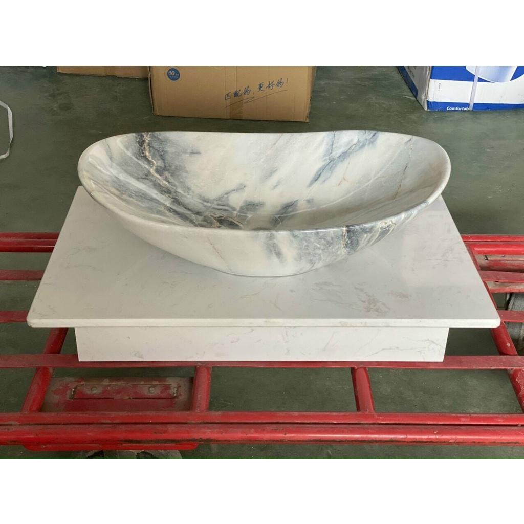 LAVABO HÌNH THỎI VÂN ĐÁ