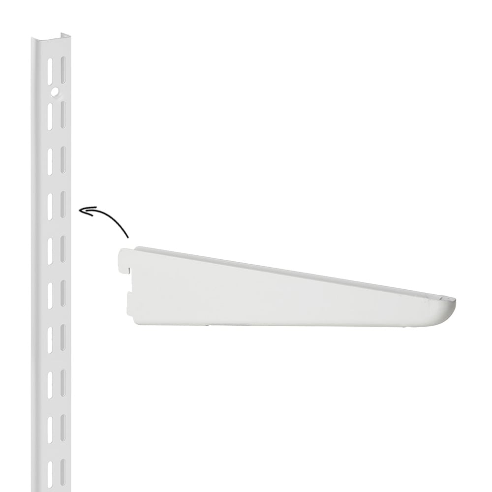 Thanh ray lỗ đôi kệ treo tường Railshelf H120cm bằng thép dày 1,4mm, sơn tĩnh điện hiện đại