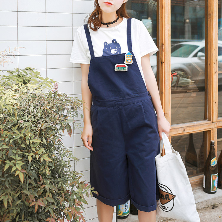 Quần Yếm Nữ Kaki Short 