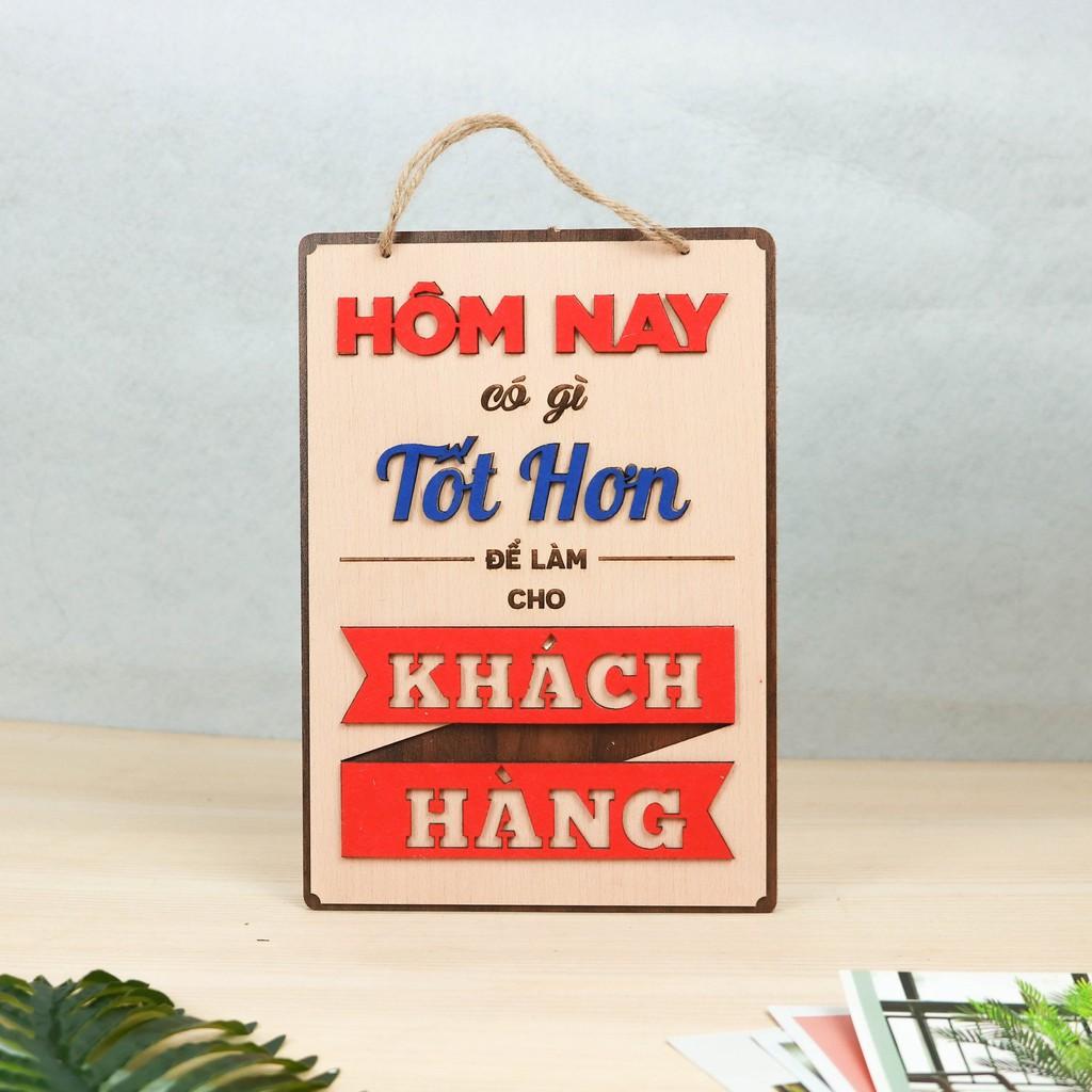 Bảng gỗ decor SLOGAN TRANG TRÍ cửa hiệu văn phòng Kèm quà tặng mỗi đơn hàng