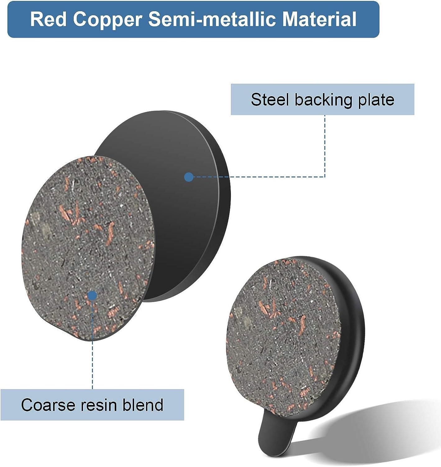 Đá phanh điện, miếng đệm phanh đĩa bán kim loại 4 cặp, miếng phanh bằng xe đạp thay thế cho xe tay ga điện 10 inch