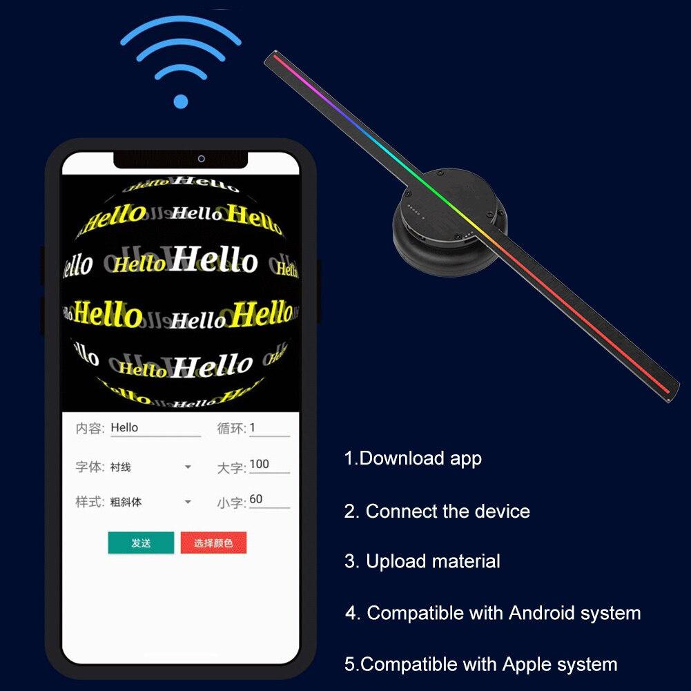 Đèn Led 3D Quảng Cáo Hologram WIFI Điều Khiển Qua APP Size 40cm phiên bản mới ️ FREESHIP ️