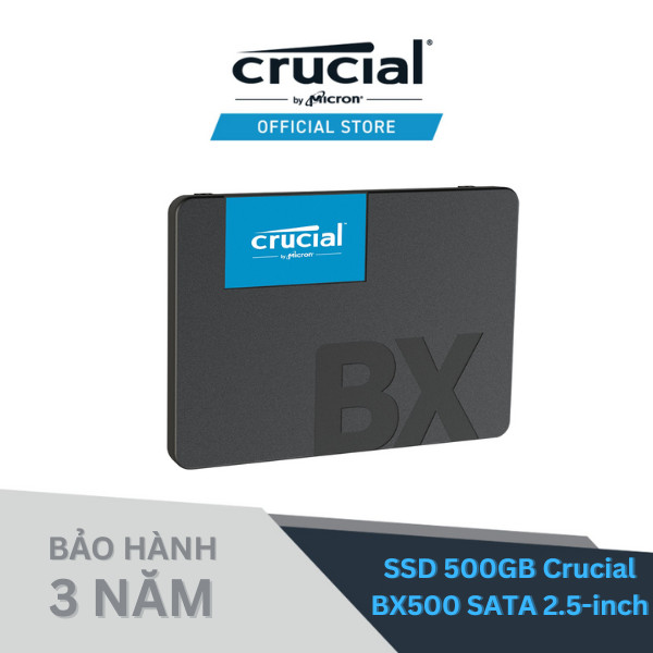 Ổ cứng SSD Crucial BX500 3D NAND 2.5-Inch SATA III 500GB - CT500BX500SSD1 - HÀNG CHÍNH HÃNG