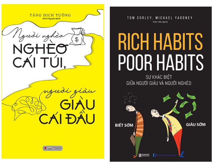 Combo Sách Người Nghèo Nghèo Cái Túi, Người Giàu Giàu Cái Đầu+Rich Habits - Poor Habits Sự khác biệt giữa người giàu và người nghèo