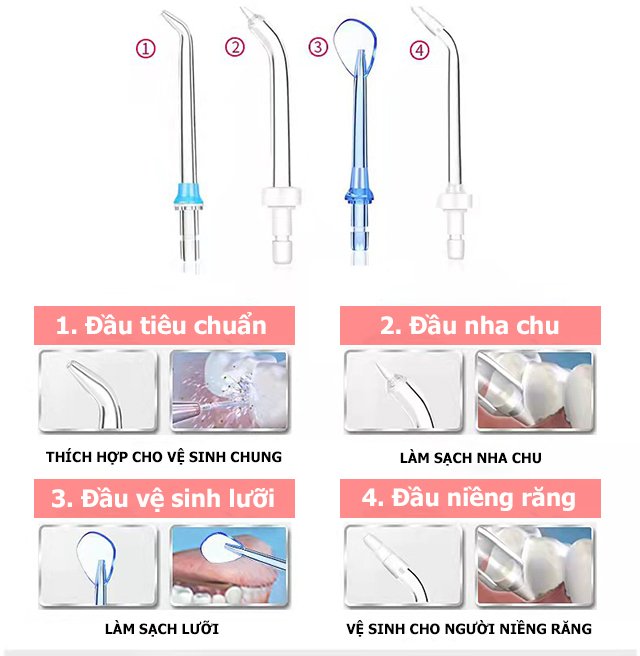 Máy tăm nước du lịch cầm tay Enpis SS33 Pro cao cấp chống nước với 5 chế độ chăm sóc răng miệng-Hàng Chính Hãng