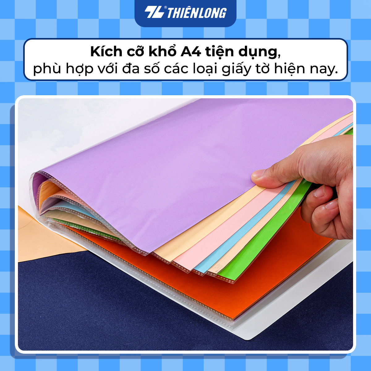 Bìa/ Tập hồ sơ học sinh - văn phòng 30 lá A4 Thiên Long Demon Slayer DB-012/DS - Sức chứa 150 tờ A4