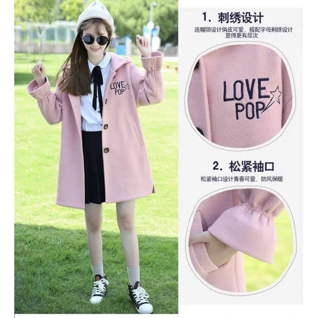 Áo Khoác Mangto Nữ có nón chất nỉ cotton dày mịn logo thêu LOVE thời trang ukg178 hot của năm
