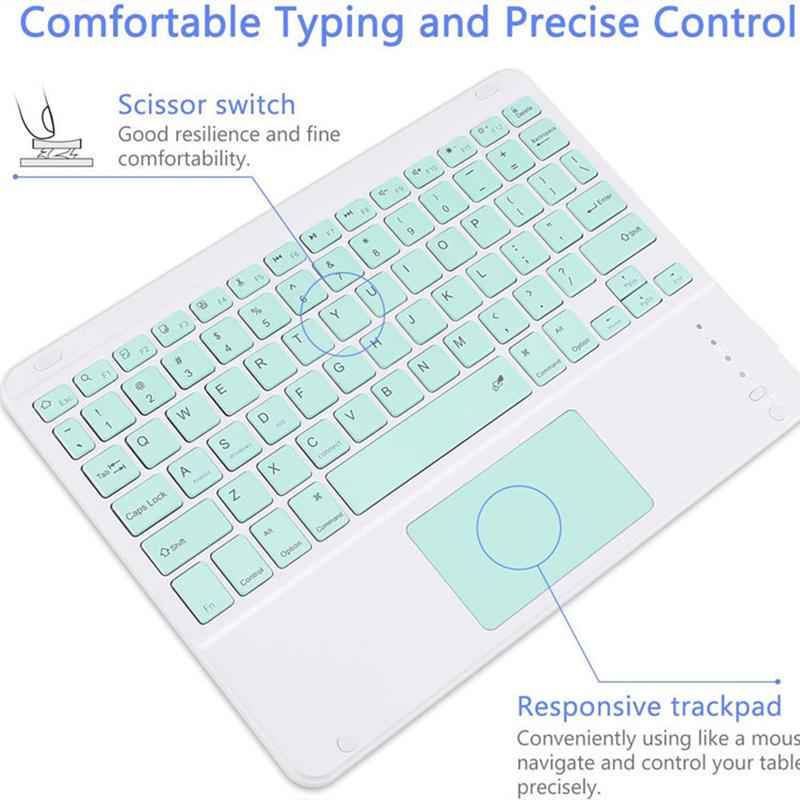 Bàn Phím Có Bàn Di Chuột Nhật Bản Ý Tiếng Do Thái Pháp Bluetooth Không Dây Bàn Phím Máy Tính Bảng Dành Cho Xiaomi Cho iPad Cho Android Windows