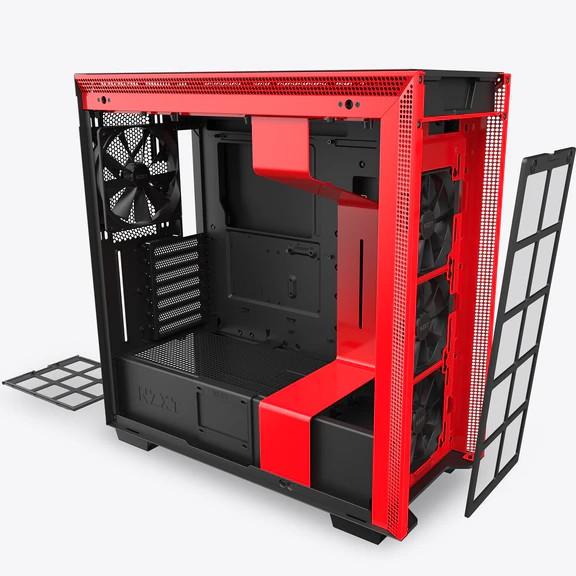 Vỏ Case Máy Tính NZXT H710 Màu Đen Đỏ - Hàng Chính Hãng